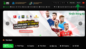 hướng dẫn tạo tài khoản jbo nhanh chóng chỉ trong vài phút 2 bước 1: truy cập vào nhà cái chọn đăng ký jbo