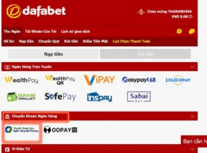nạp tiền dafabet nhanh chóng và chính xác: bí quyết tận hưởng tốt nhất 3 chọn chuyển khoản qua ngân hàng địa phương để nạp tiền dafabet