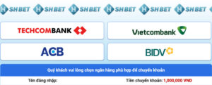 nạp tiền shbet nhanh chóng, đơn giản nhất - hướng dẫn 4 chọn ngân hàng có tiền để nạp vào shbet
