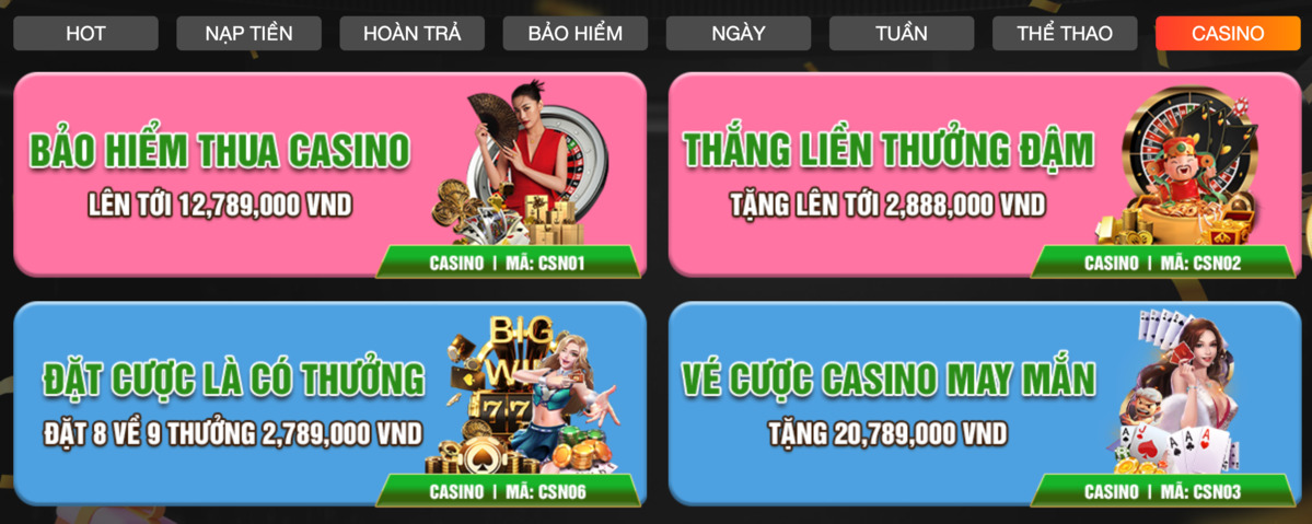 các chương trình khuyến mãi 789bet