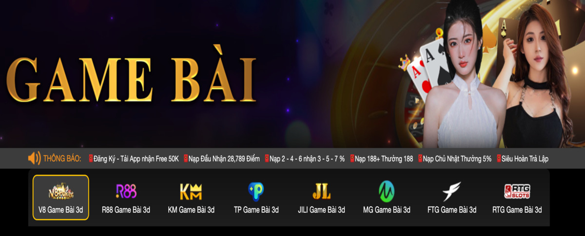 sảnh chơi bài 3d tại 789bet